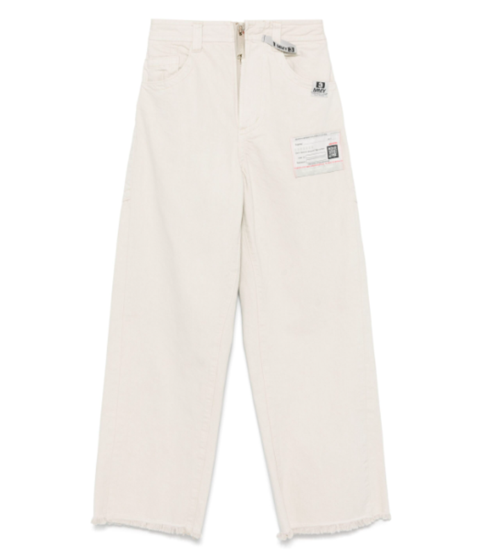 HUGE DETAIL DENIM PANTS WHITE