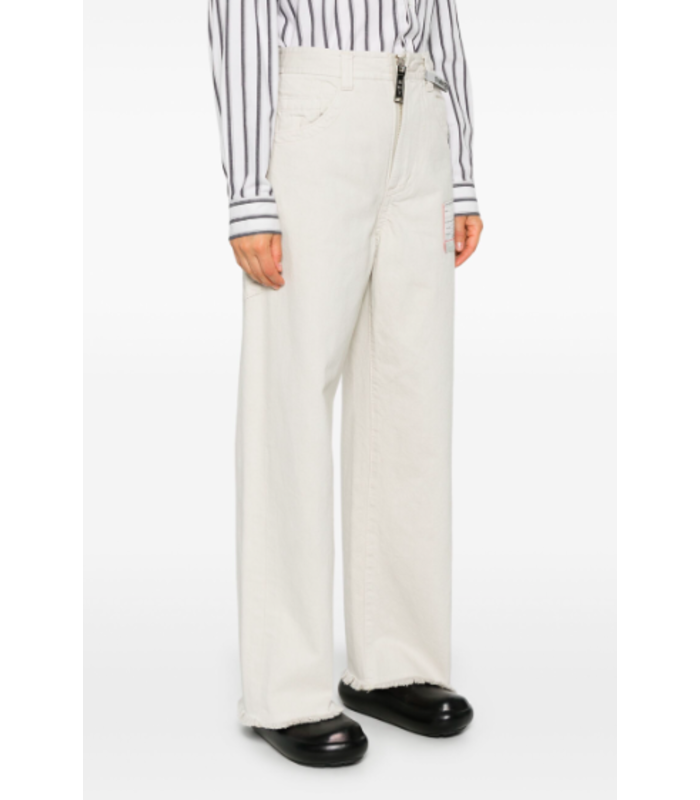 HUGE DETAIL DENIM PANTS WHITE
