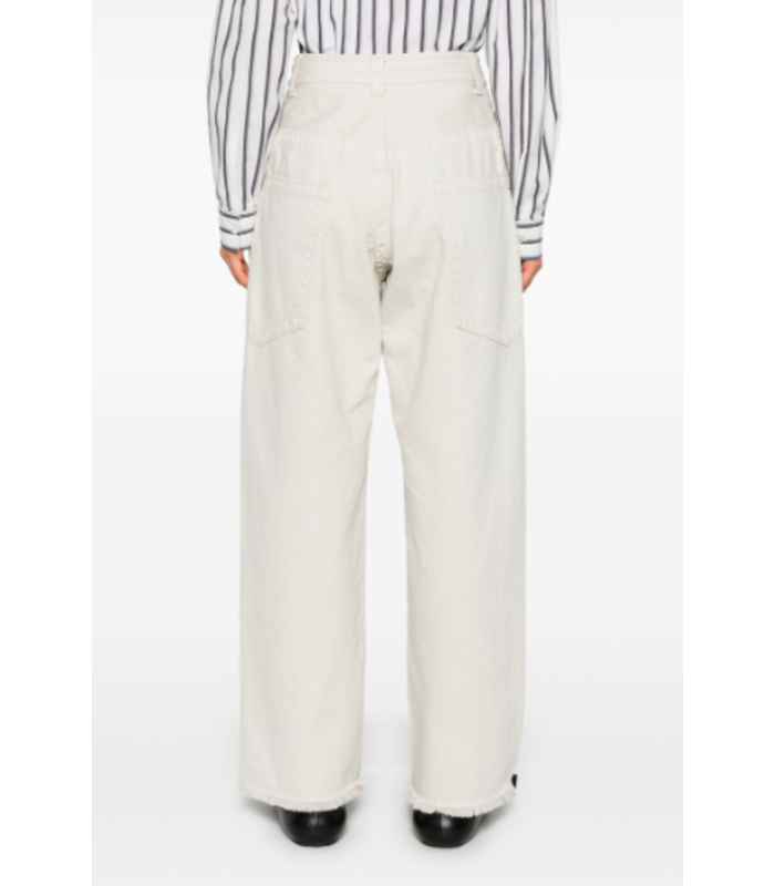 HUGE DETAIL DENIM PANTS WHITE