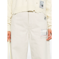 HUGE DETAIL DENIM PANTS WHITE