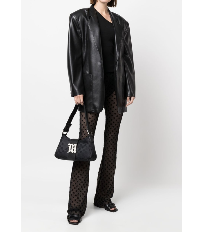 MISBHV MESH MONOGRAM TROUSERS BLACK