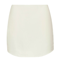 CURVED HEM MINI SKIRT OFF WHITE