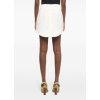 CURVED HEM MINI SKIRT OFF WHITE