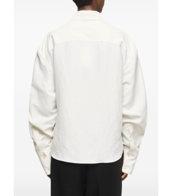 DRAPED TWISTED SHIRT OFF WHITE