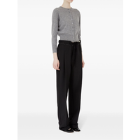 stitched waist pants black