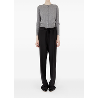 stitched waist pants black