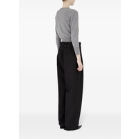 stitched waist pants black