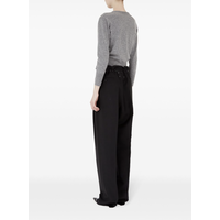stitched waist pants black