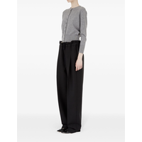stitched waist pants black