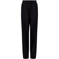stitched waist pants black