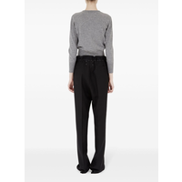 stitched waist pants black