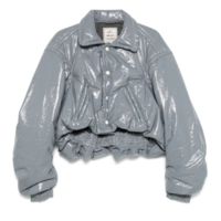 ENAMEL BLOUSON GRAY