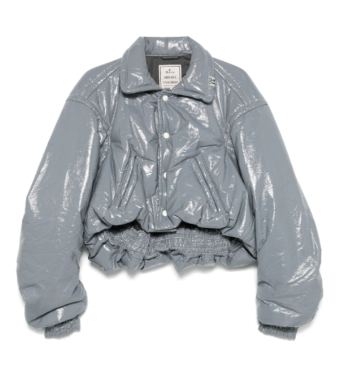 ENAMEL BLOUSON GRAY