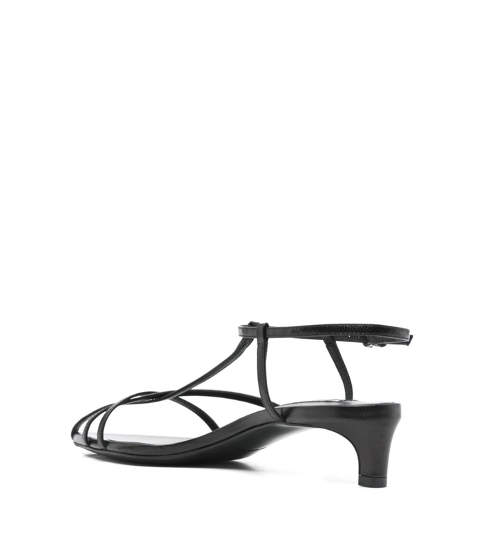 CAGE SANDAL KITTEN HEEL BLACK