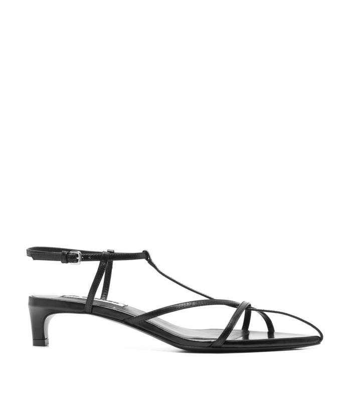 CAGE SANDAL KITTEN HEEL BLACK