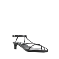 CAGE SANDAL KITTEN HEEL BLACK