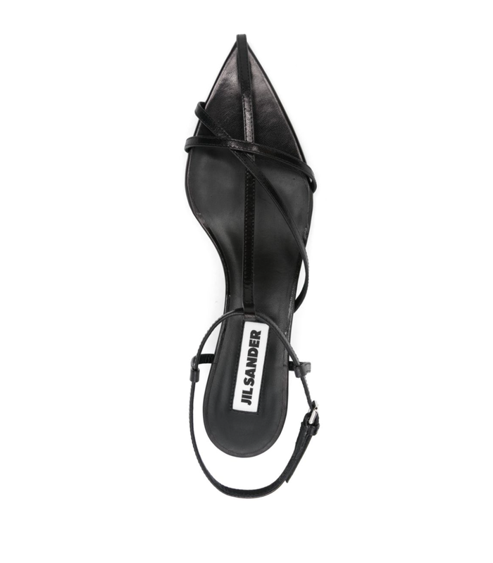 CAGE SANDAL KITTEN HEEL BLACK