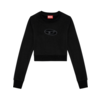 DIESEL CROPPED SWEATSHIRT SLIMMY OD BLACK
