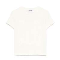 waffle baby tee with embossing ecru