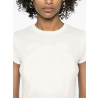 waffle baby tee with embossing ecru