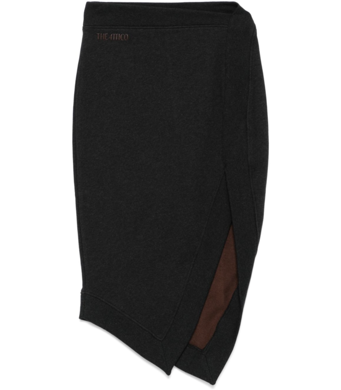 MIDI SKIRT BLACK FADE/BROWN