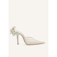 HEEL MULES CRYSTALS CREAM