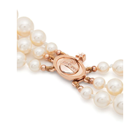 THREE ROW PEARL BAS RELIEF PINK GOLD/CREAMROSE/VINTAGE ROSE