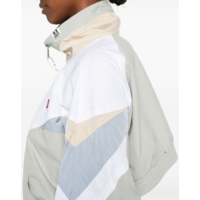 CROPPED NYLON TRACK JACKET GRAY