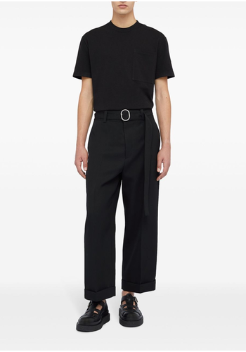 JIL SANDER t-shirt w/pocket black JIL SANDER t-shirt w/pocket black