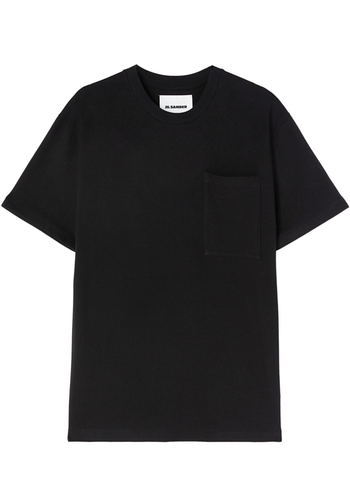 JIL SANDER t-shirt w/pocket black JIL SANDER t-shirt w/pocket black