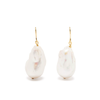JIL SANDER GRAINY EARRINGS GOLD/WHITE JIL SANDER GRAINY EARRINGS GOLD/WHITE