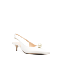 SLINGBACK KITTEN HEELS CREAM PEARL