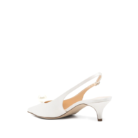 SLINGBACK KITTEN HEELS CREAM PEARL