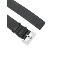 JEAN-PAUL GAULTIER CALFSKIN LEATHER BELT WITH METAL LETTERS BLACK