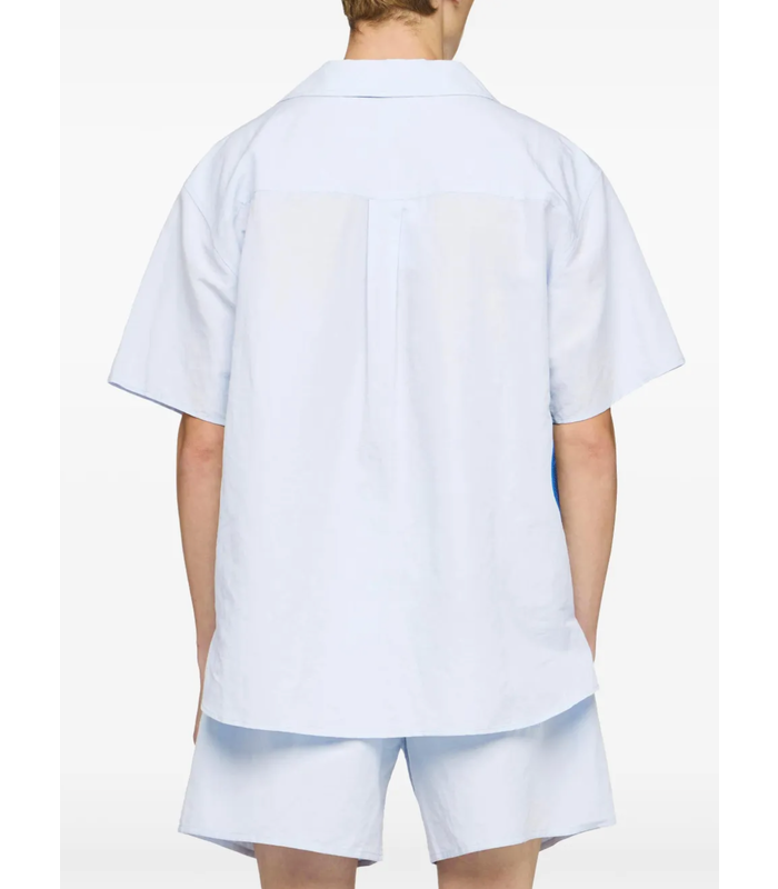BALLOON EMBROIDERY SHORT SLEEVE SHIRT LIGHT BLUE