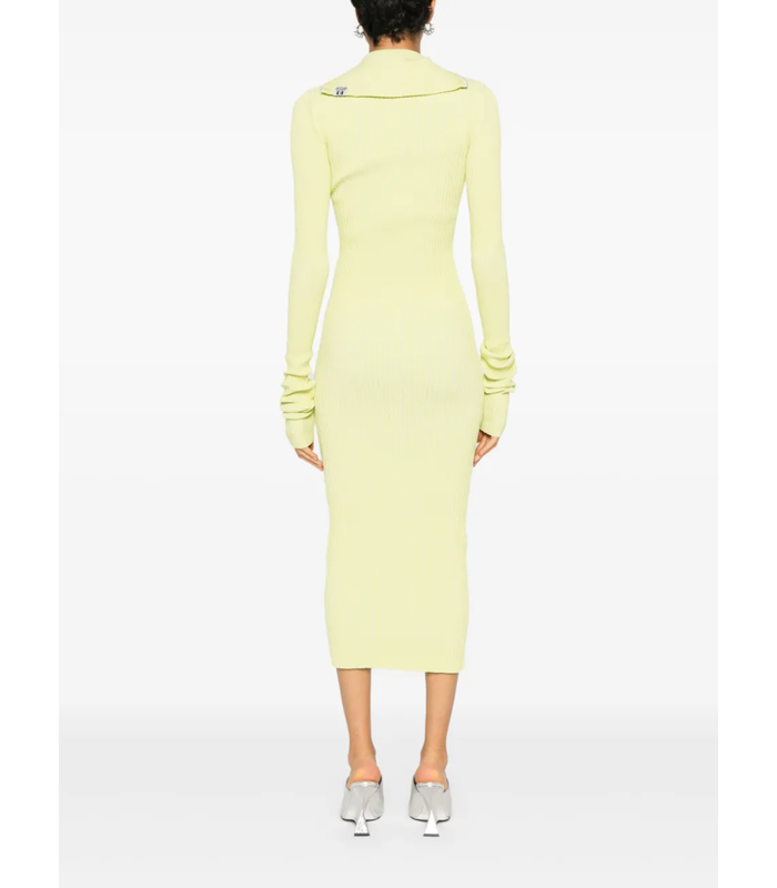 RIB DRESS YELLOW