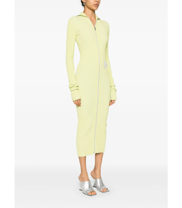 RIB DRESS YELLOW