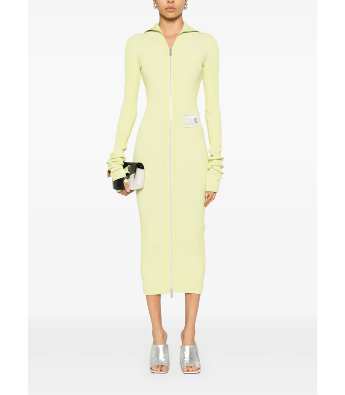RIB DRESS YELLOW