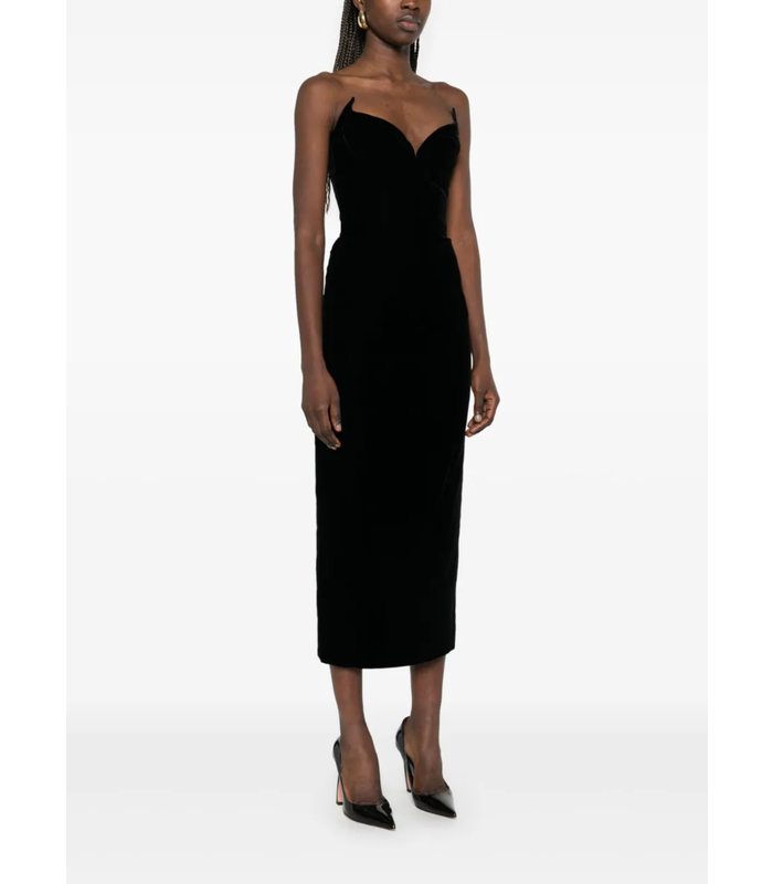 VELVET DRESS BLACK
