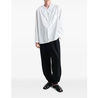 DRAWSTRING PLEATED PANTS BLACK