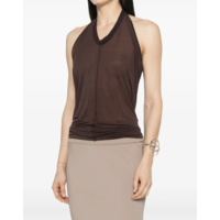 TOP HALTER T MAHOGANY