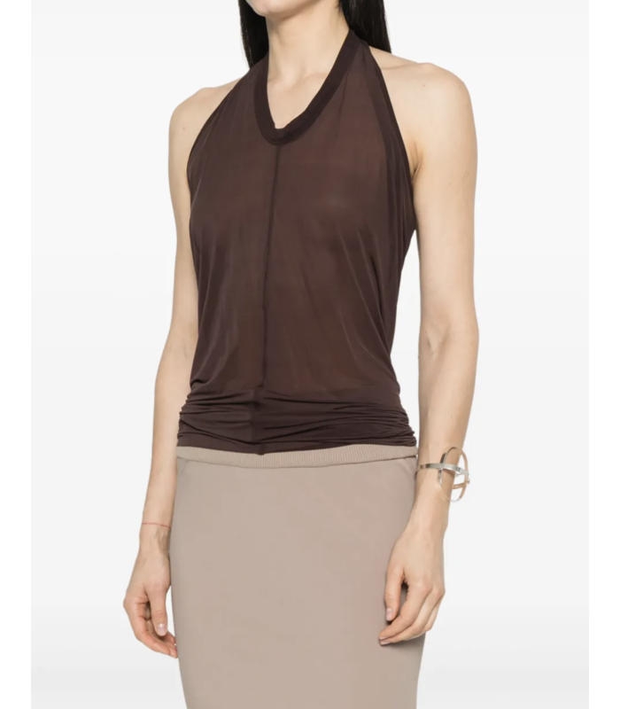 TOP HALTER T MAHOGANY
