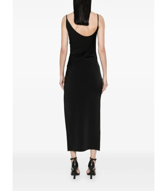 LIGHT SHINY JERSEY DRESS BLACK