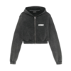 MISBHV COMMUNITY CROPPED ZIPPED HOODIE WASHED BLACK