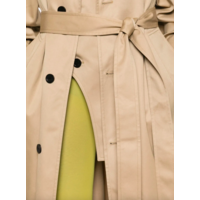 COTTON TWILL DECONSTRUCTED TRENCH WITH BODY DETAILS BEIGE