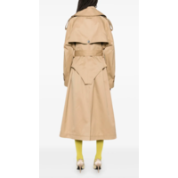 COTTON TWILL DECONSTRUCTED TRENCH WITH BODY DETAILS BEIGE