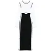 JEAN-PAUL GAULTIER LONG DRESS COLOR BLOCK WITH PATCH WHITE/BLACK JEAN-PAUL GAULTIER LONG DRESS COLOR BLOCK WITH PATCH WHITE/BLACK