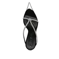 BOMBE MULE SUEDE BLACK/CRYSTALS BLACK