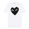 COMME DES GARCONS PLAY PLAY T-SHIRT LOGO PRINT BLACK HEART