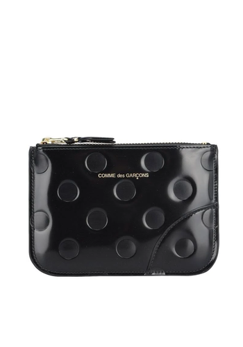 COMME DES GARÇONS WALLET wallet dots embossed leather line black